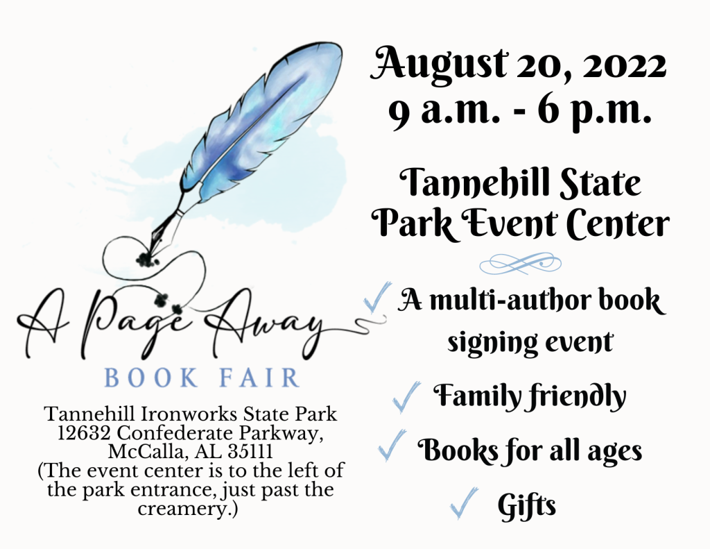 A Page Away Book Fair, August 20, 2022 at Tannehill State Park
